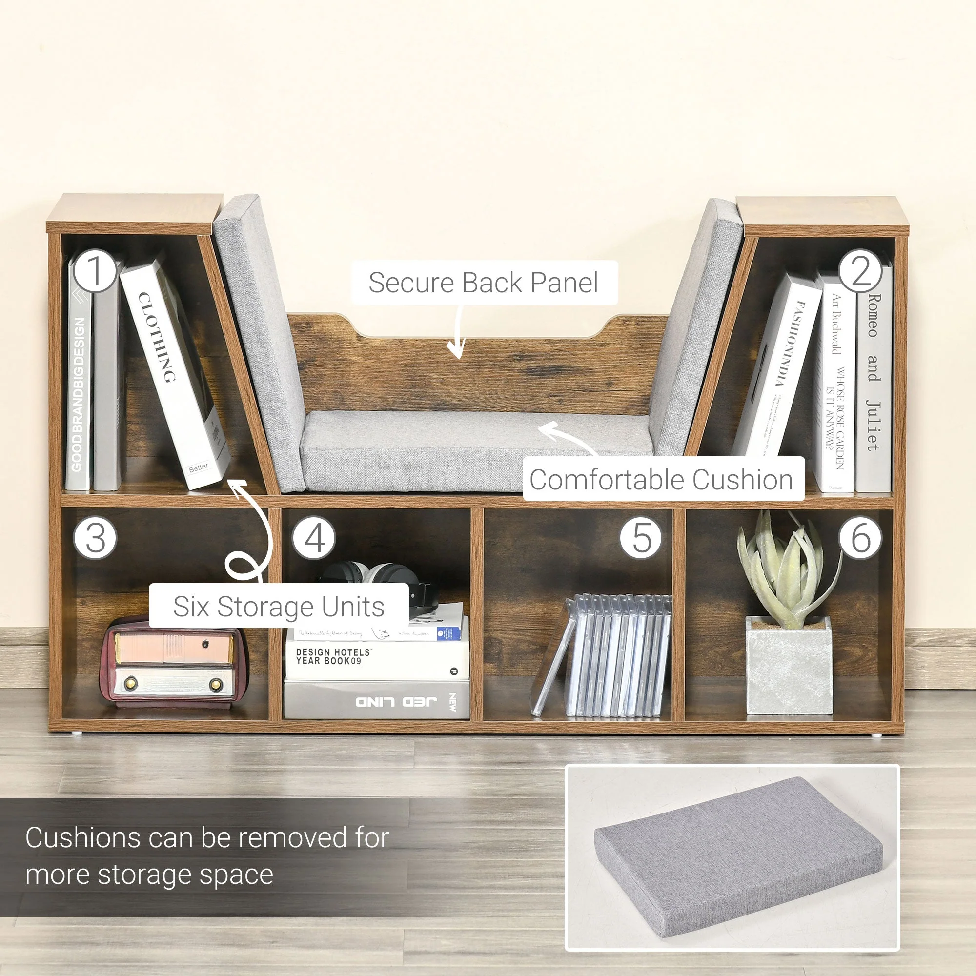 Six-Compartment Bookcase - Image 6