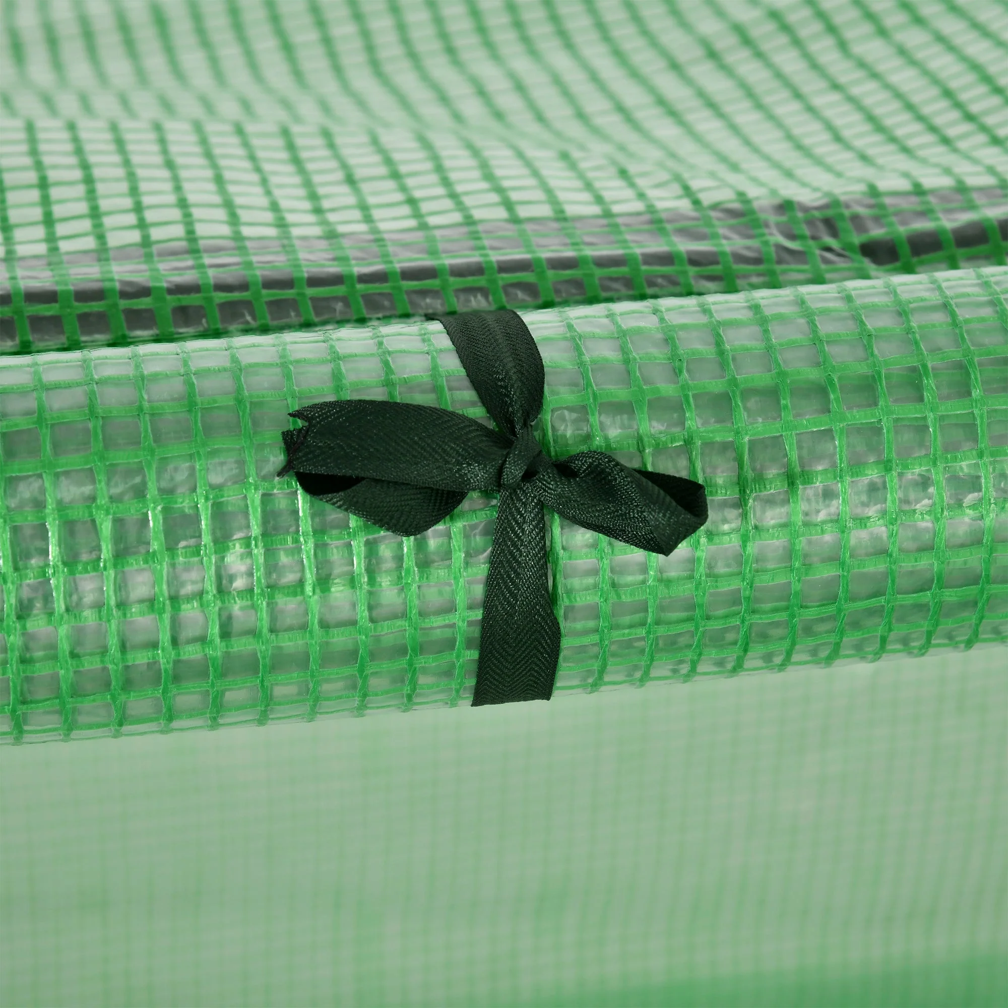 Small Polytunnel Greenhouse Green Grow House Steel Frame for Garden Backyard with Zipper Doors 295x100x80 cm Green - Image 9