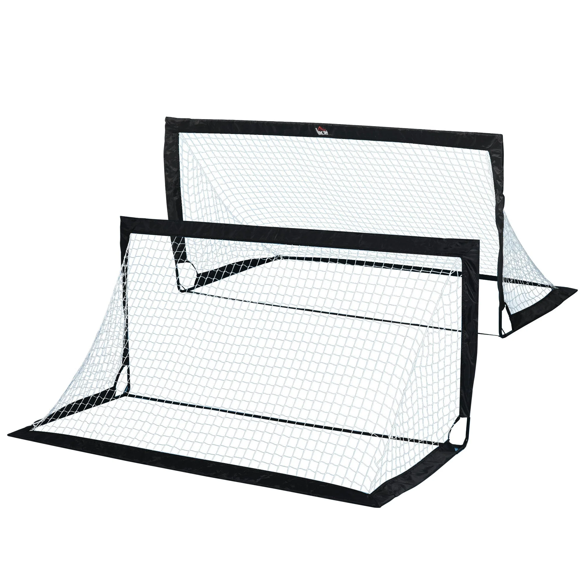 Steel Frame Weather Resistant Football Goal Sports Black - Image 9