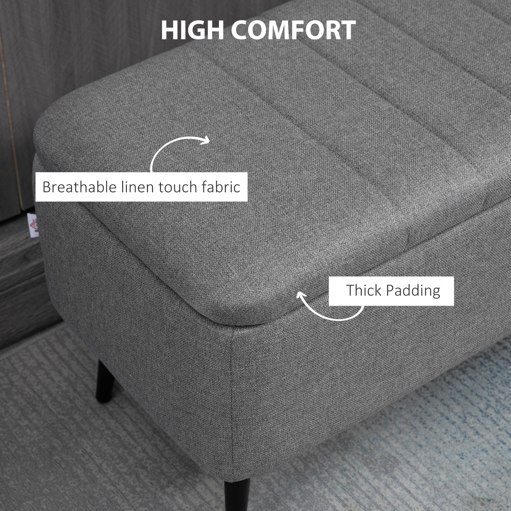 Storage Ottoman with Flip Top - Image 4