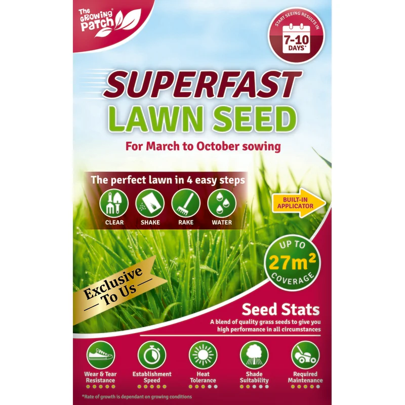 Superfast Lawn Seed 400g 27sqm - Image 2