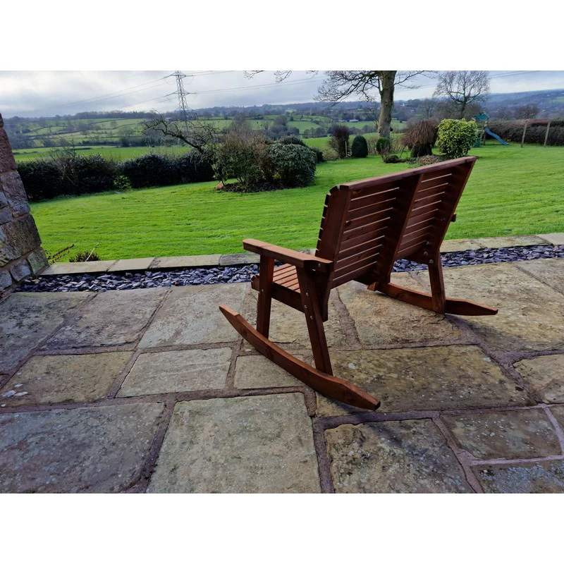 Swedish Redwood Garden Bench by Croft - 2 Seats - Image 9