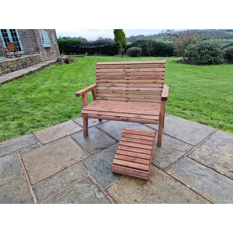 Swedish Redwood Garden Bench by Croft - 2 Seats - Image 5
