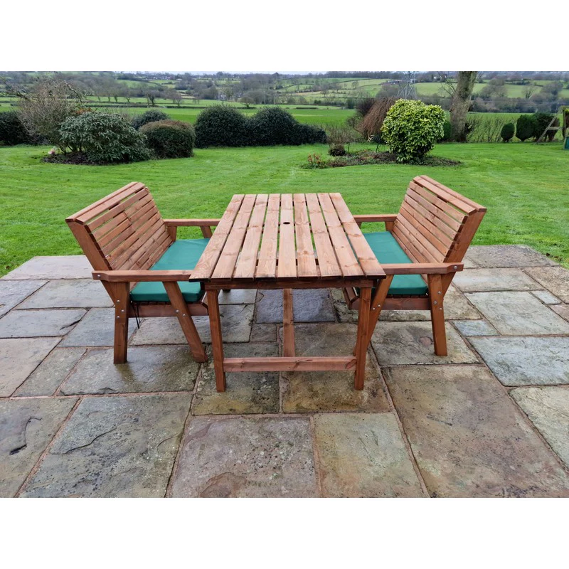 Swedish Redwood Garden Furniture Set by Croft - 4 Seats - Image 2