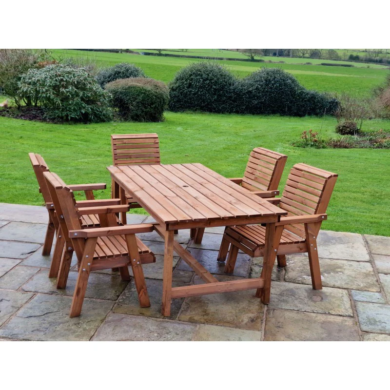 Swedish Redwood Garden Furniture Set by Croft - 5 Seats - Image 2