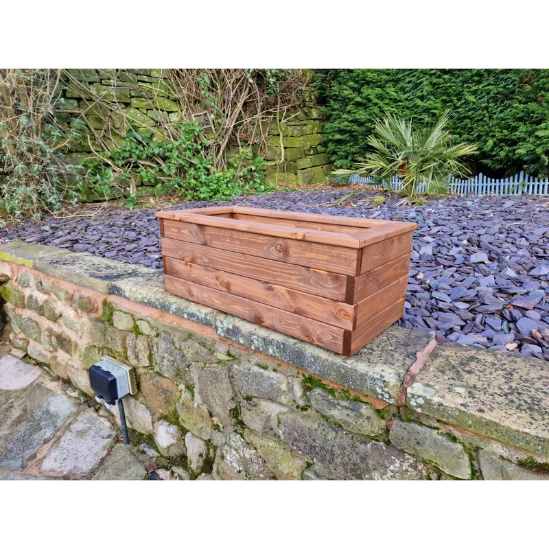 Swedish Redwood Garden Trough Planter by Croft - Image 9