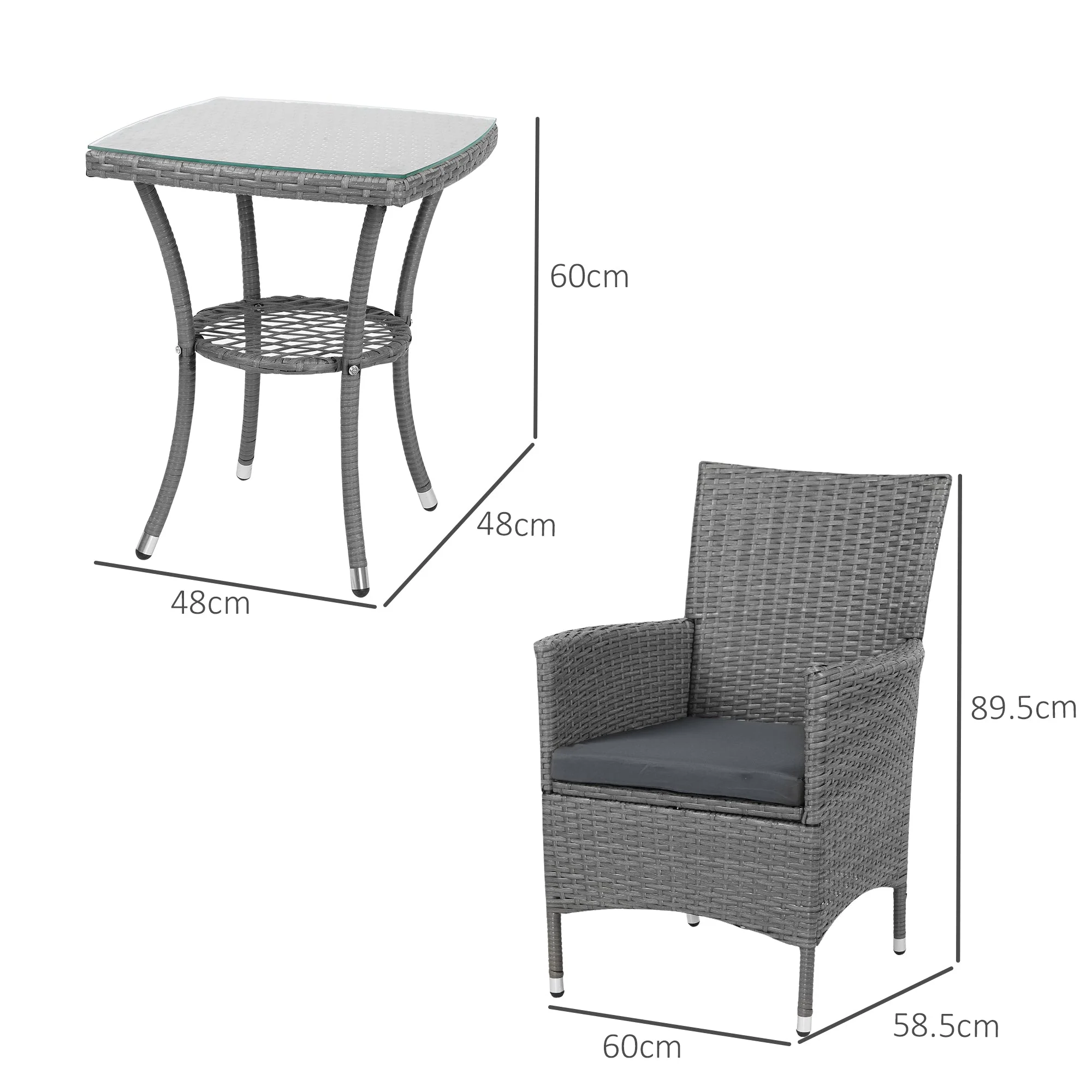 Three-Piece Rattan Chair Set - Image 3