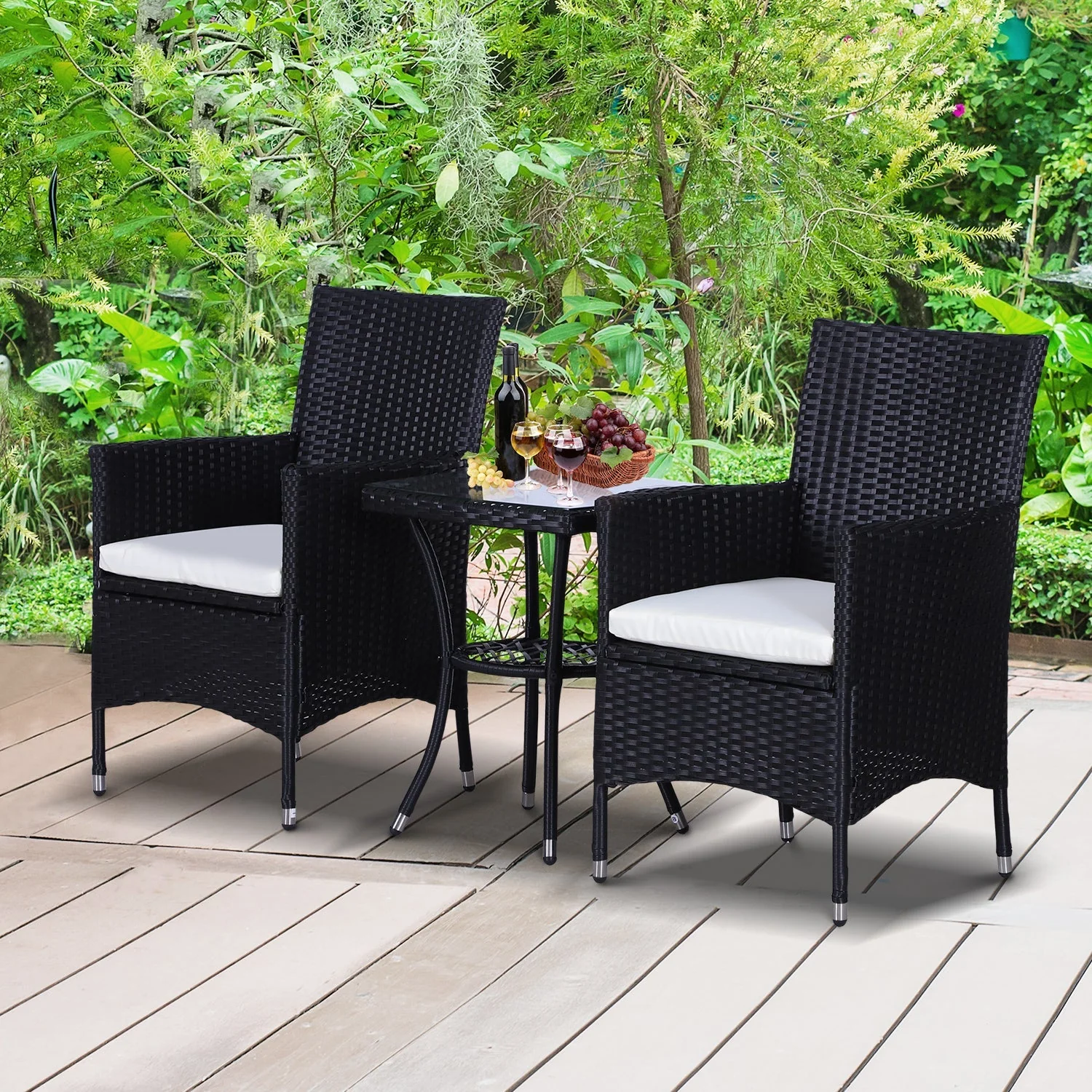 Three-Piece Rattan Chair Set - Image 2