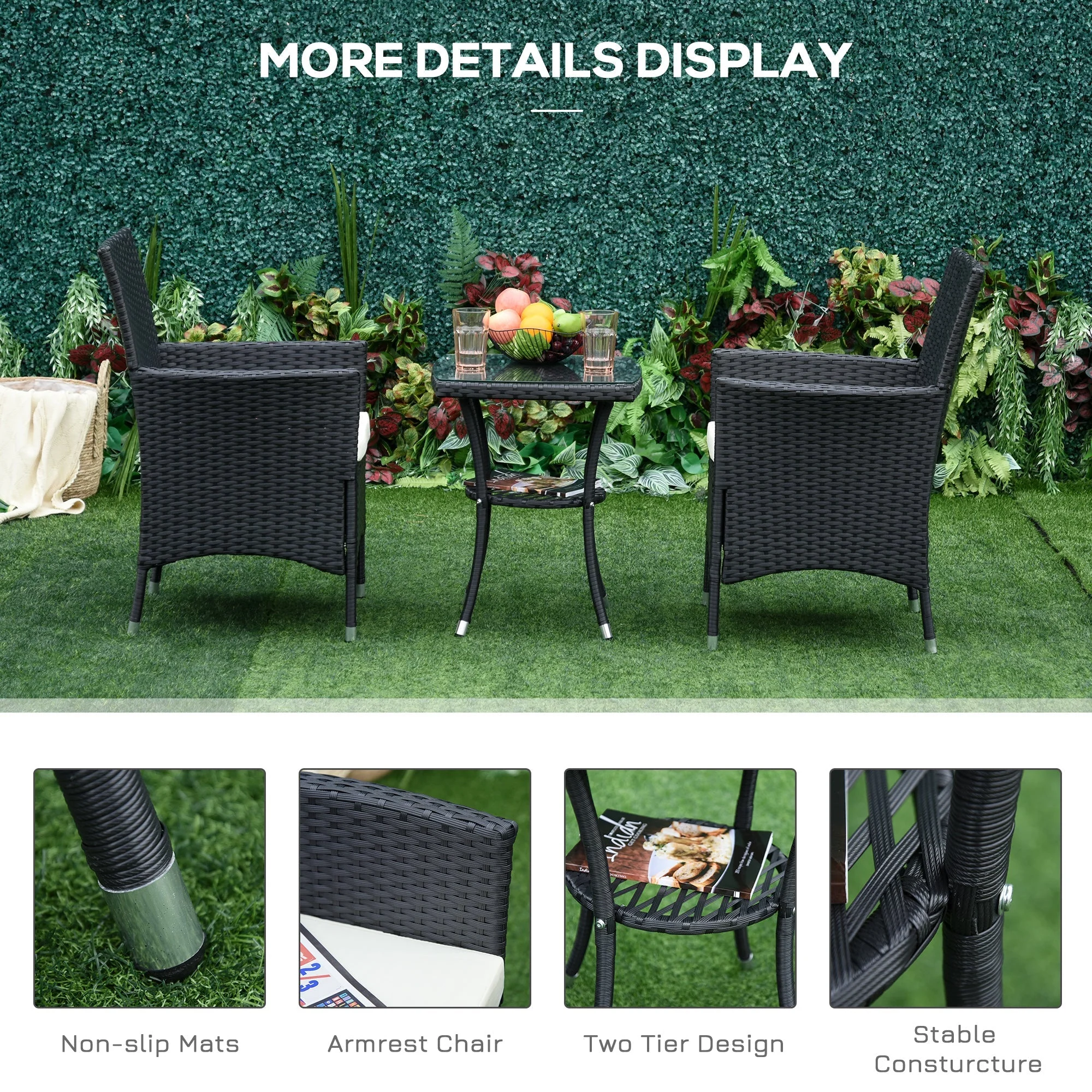 Three-Piece Rattan Chair Set - Image 6