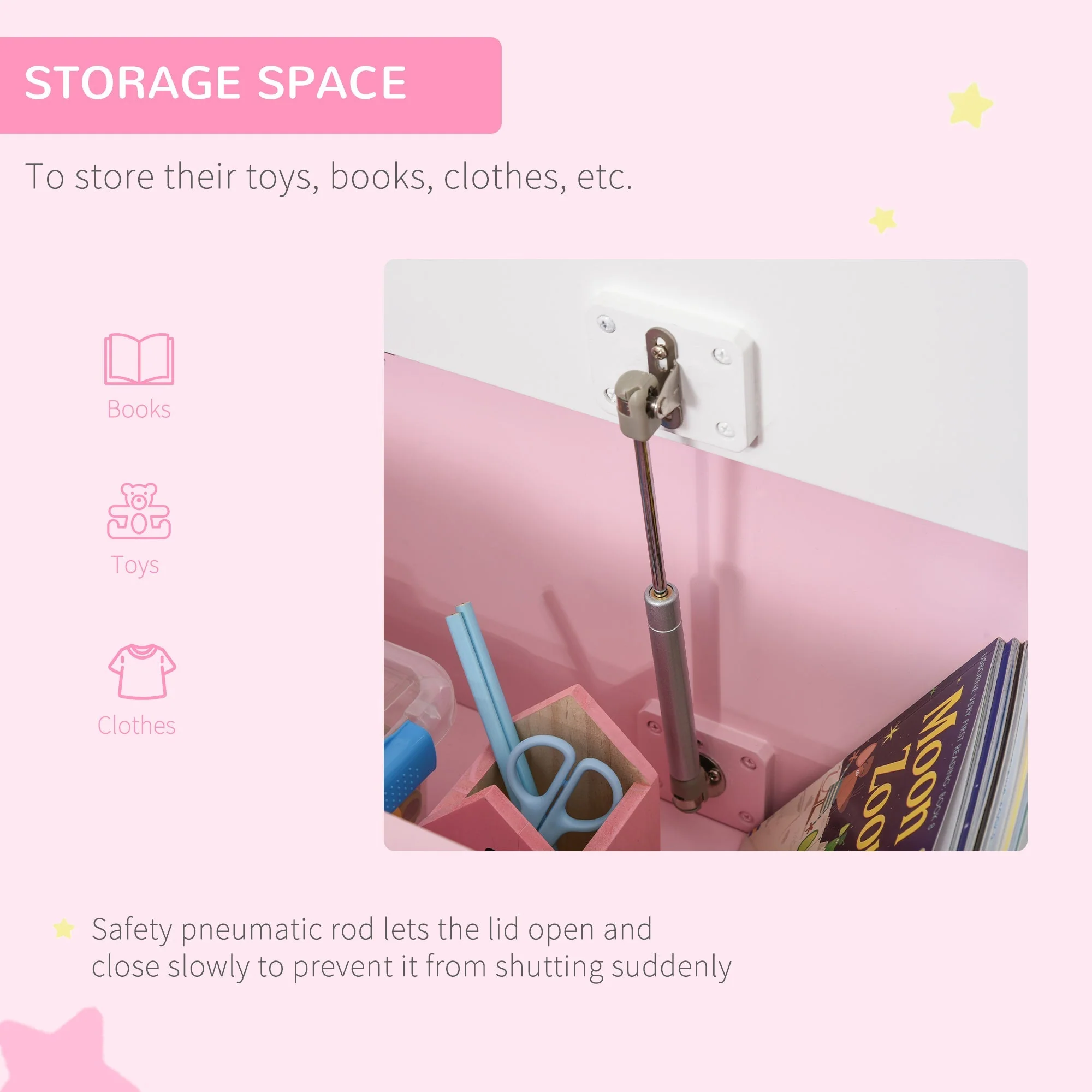 Two-In-One Wooden Toy Box - Image 3