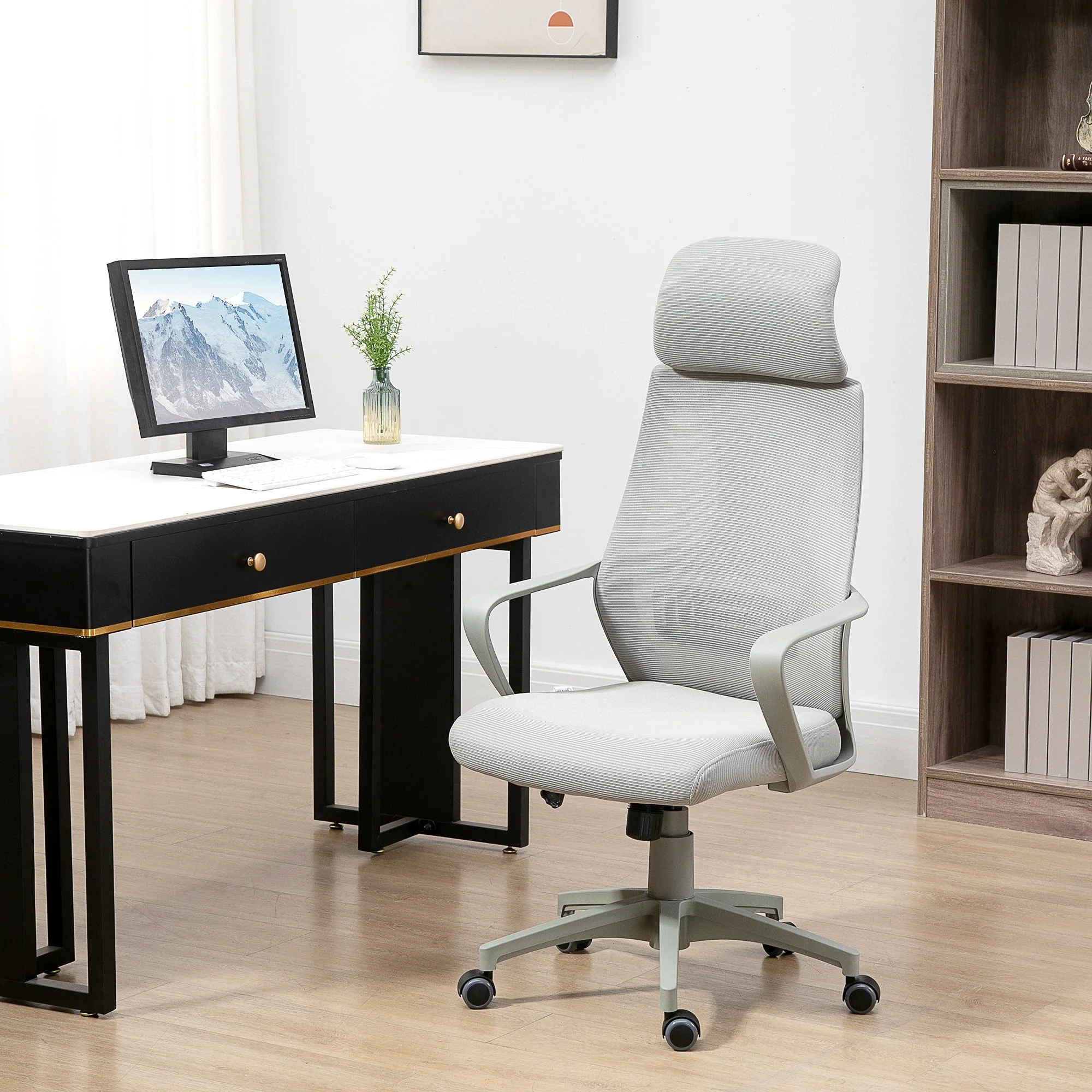 Vinsetto Ergonomic Office Chair w/ Wheel - Image 2