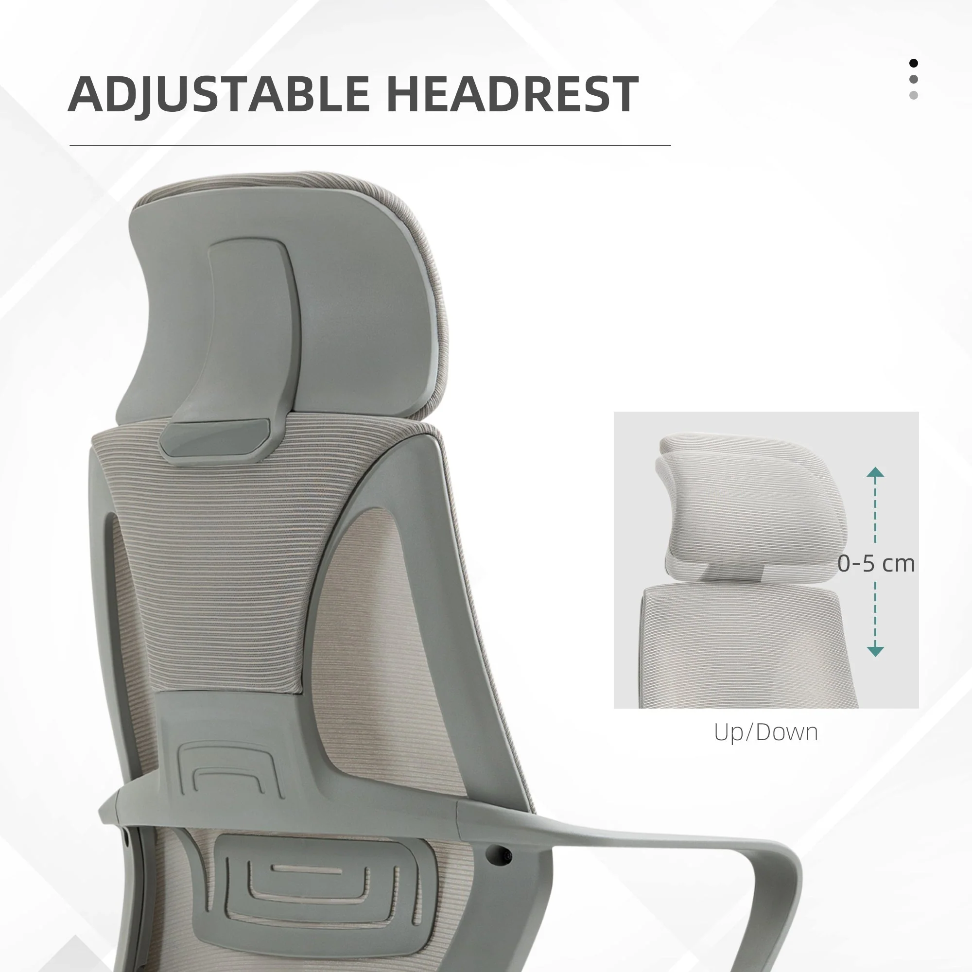 Vinsetto Ergonomic Office Chair w/ Wheel - Image 7