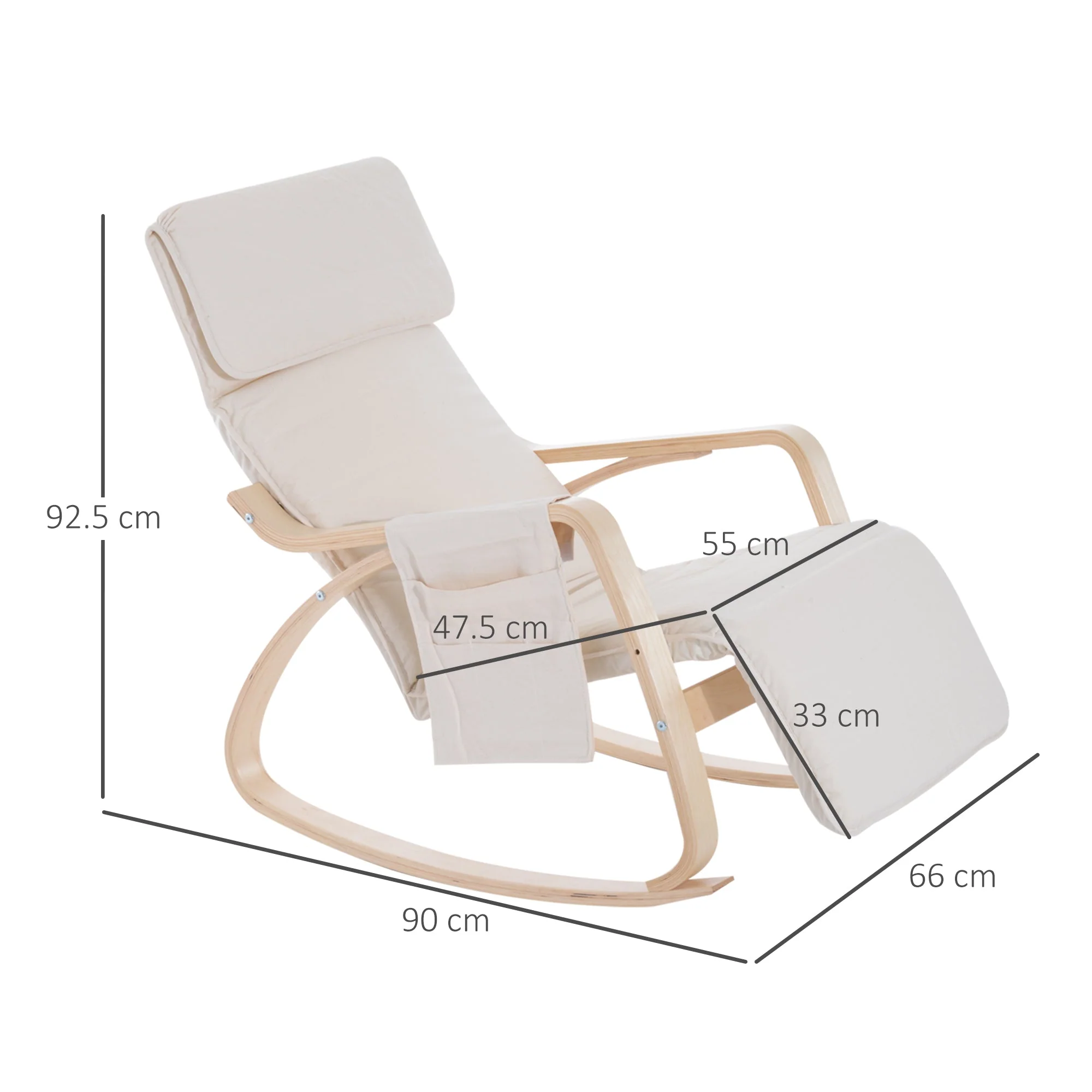 Wooden Rocking Lounge Chair - Image 3