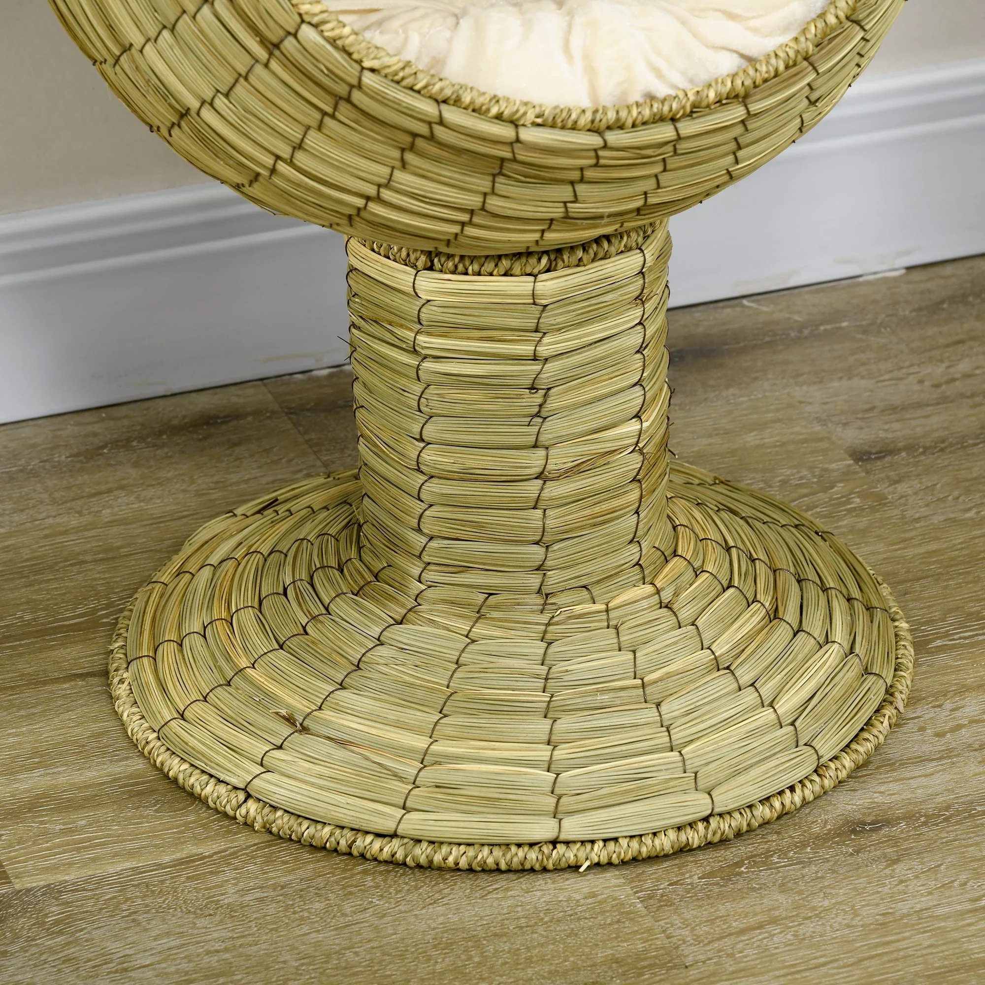 Woven 41 x 41cm Cat Bed Cyclindrical Elevated Tower by Pawhut - Image 9