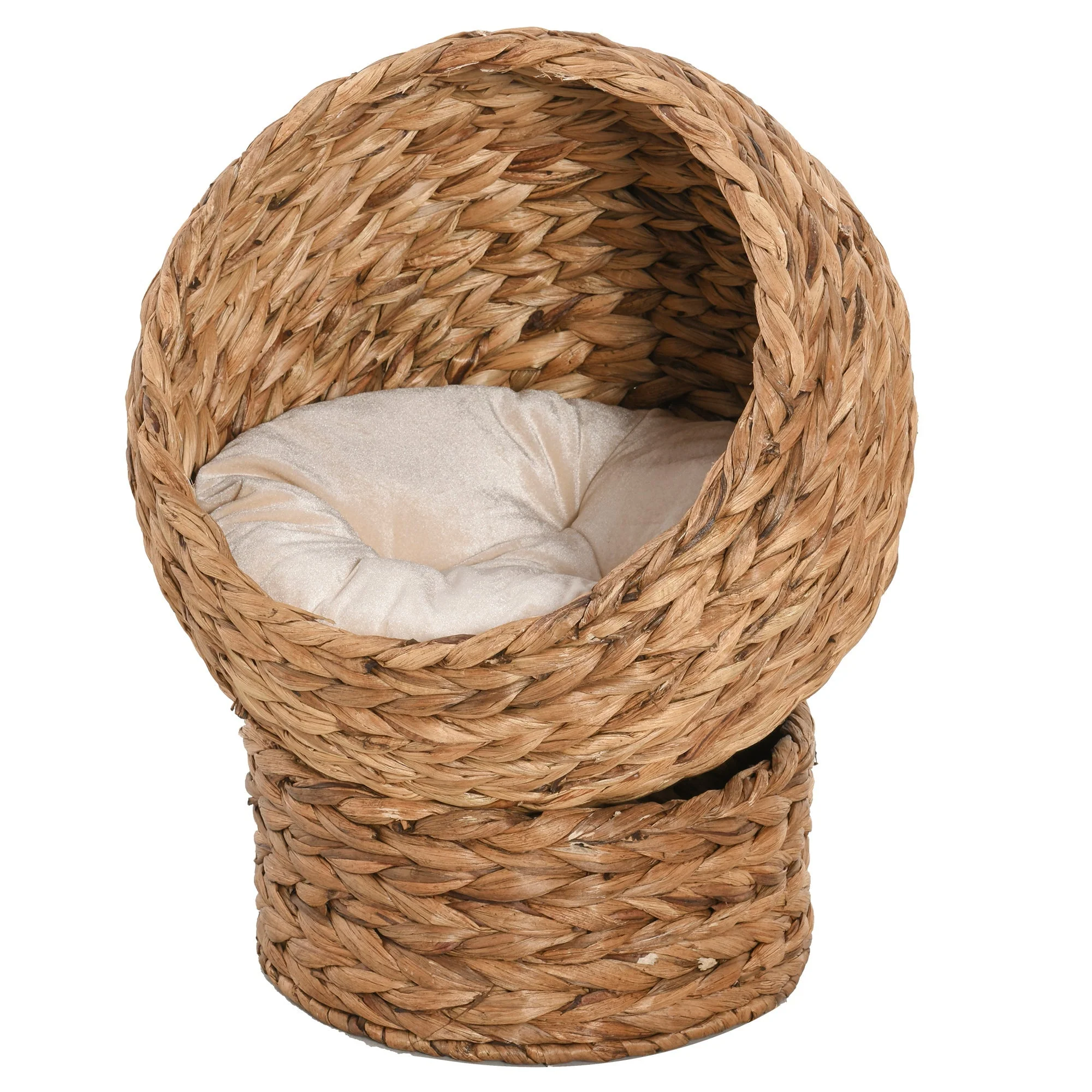 Woven 50 x 42cm Cat Bed Cyclindrical by Pawhut - Image 3