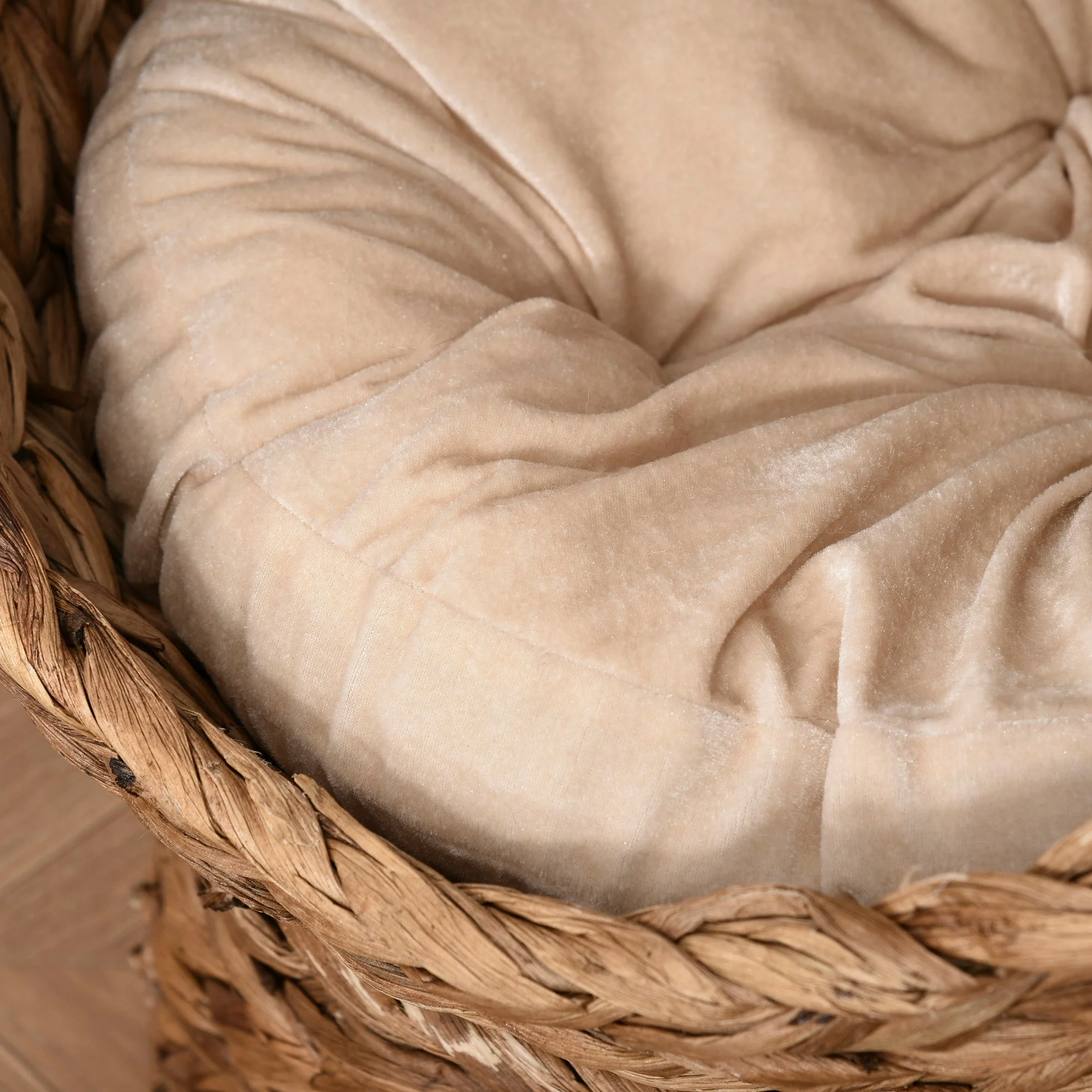 Woven 50 x 42cm Cat Bed Cyclindrical by Pawhut - Image 9